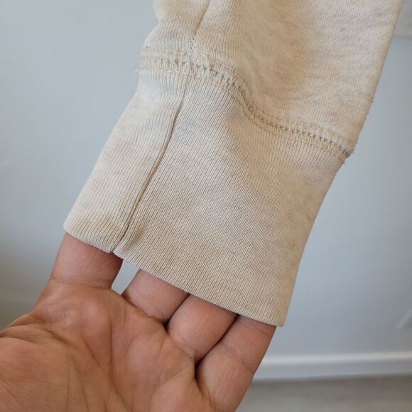 Aeropostale Aero Full Zip Hoodie Jacket Beige Tan Y2K 90s Loungewear Extra Small - Picture 6 of 7